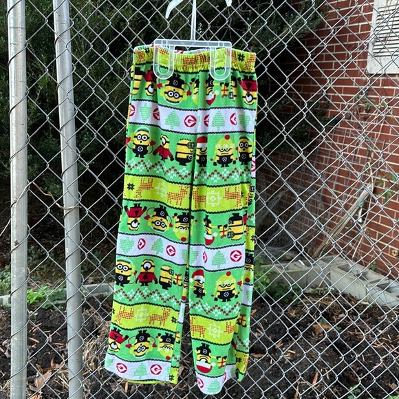 Despicable Me Minions Fleece Elastic Waist Pajama Pants PJs Bottoms Green Boys M - Picture 5 of 16
